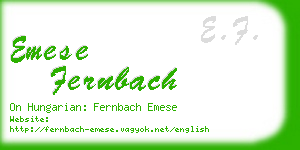 emese fernbach business card